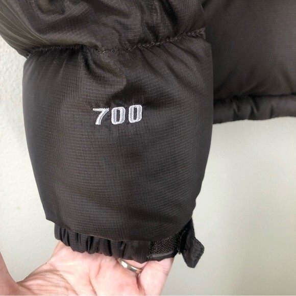 The North Face 700 Fill Nuptse Down Puffer Jacket Chocolate Brown Medium - Picture 7 of 13